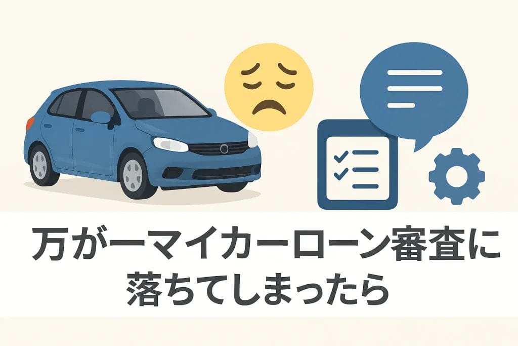 万が一マイカーローン審査に落ちてしまったら