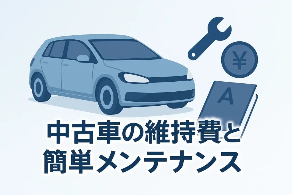 【購入後の心構え編】買って終わりじゃない！中古車の維持費と簡単メンテナンス