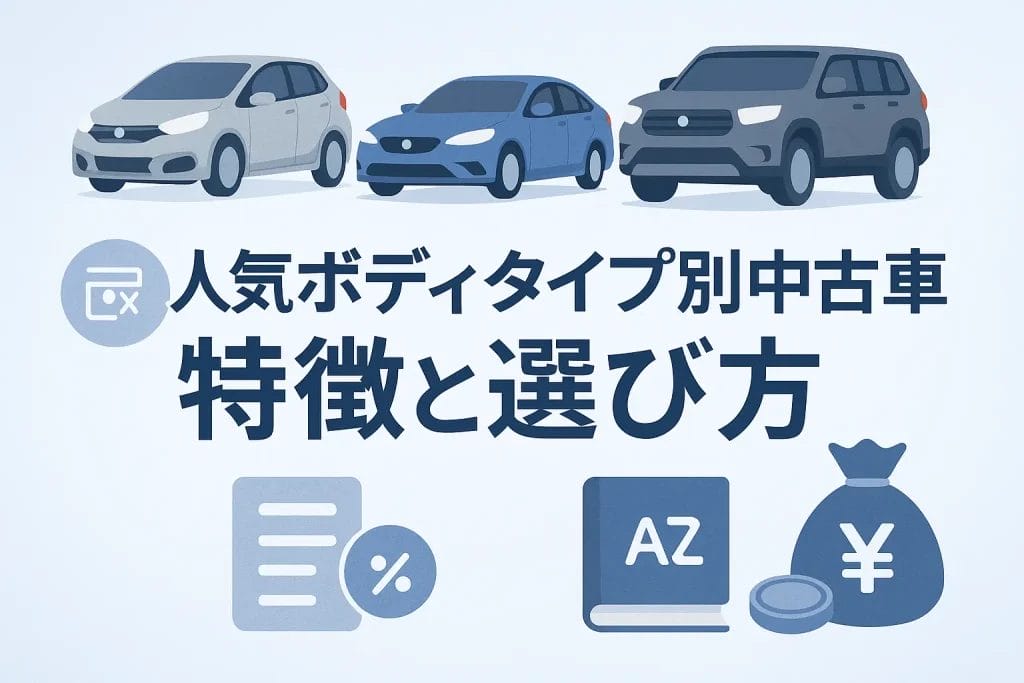 【車種選び編】初心者におすすめ！人気ボディタイプ別中古車の特徴と選び方
