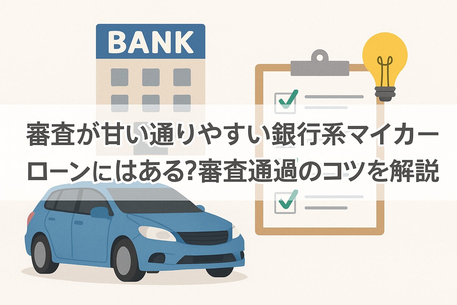 審査が甘い通りやすい銀行系マイカーローンはある？審査通過のコツを解説